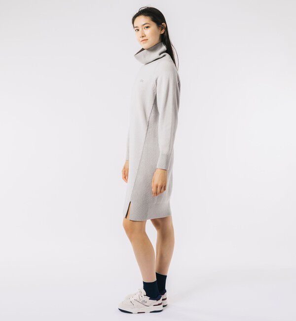 LACOSTE「ミドルゲージタートルネックニットドレス」|ワンピース|