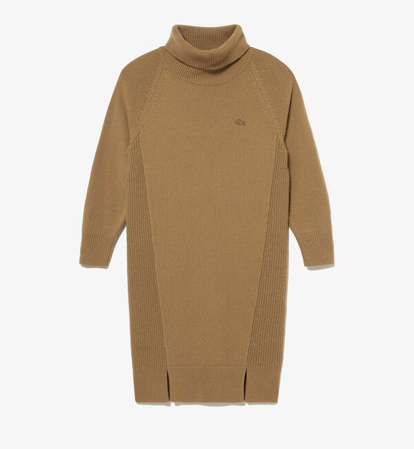 LACOSTE「ミドルゲージタートルネックニットドレス」|ワンピース|