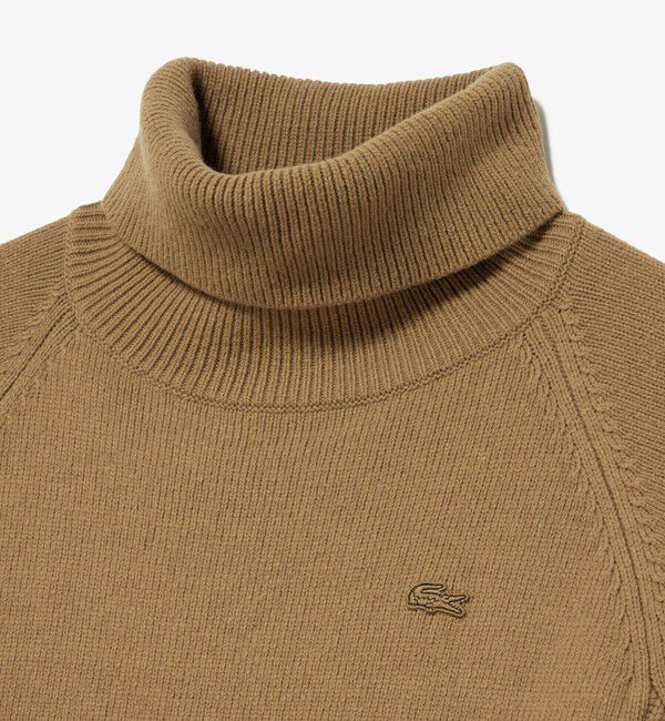 LACOSTE「ミドルゲージタートルネックニットドレス」|ワンピース|