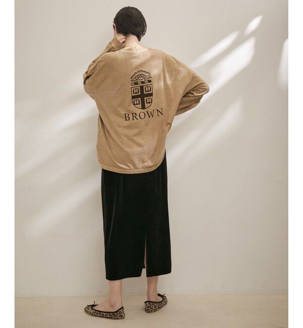 SALON adam et rope'「ベロアロングスリットタイトスカート【セットアップ対応・洗える】」|スカート|