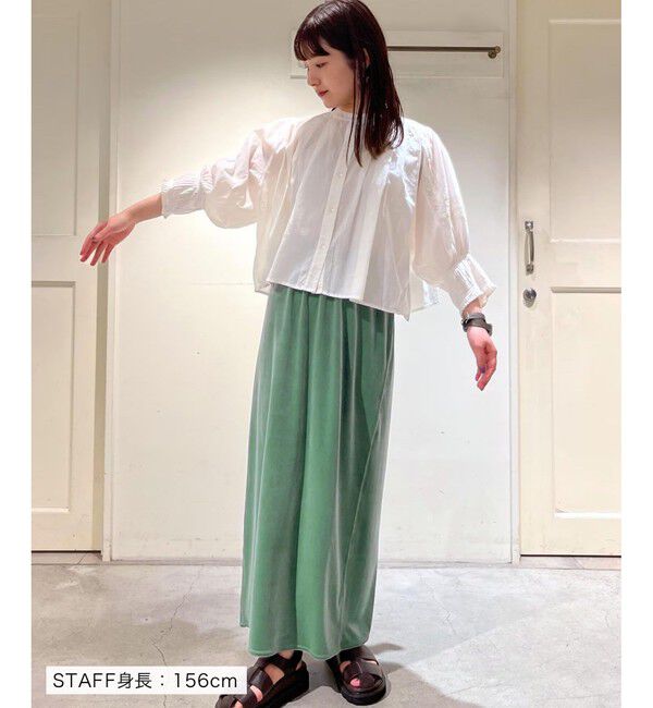 SALON adam et rope'「ベロアロングスリットタイトスカート【セットアップ対応・洗える】」|スカート|