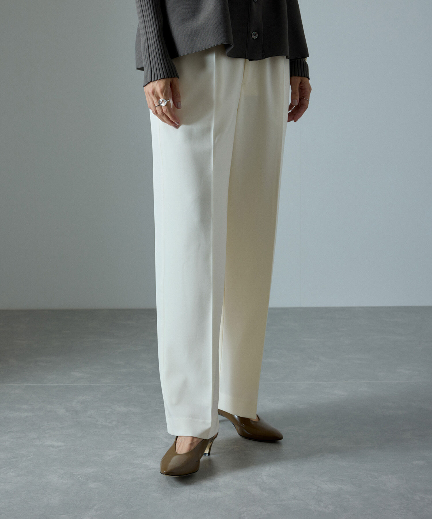 SALON adam et rope'「[追加]イージーリラックスストレートパンツ2/スラックス【接触冷感・UVケア・洗える】」|その他|