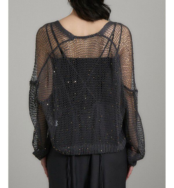 SALON adam et rope'「ギマコットンスパンコールカーディガン」|カーディガン|