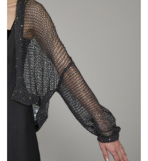 SALON adam et rope'「ギマコットンスパンコールカーディガン」|カーディガン|