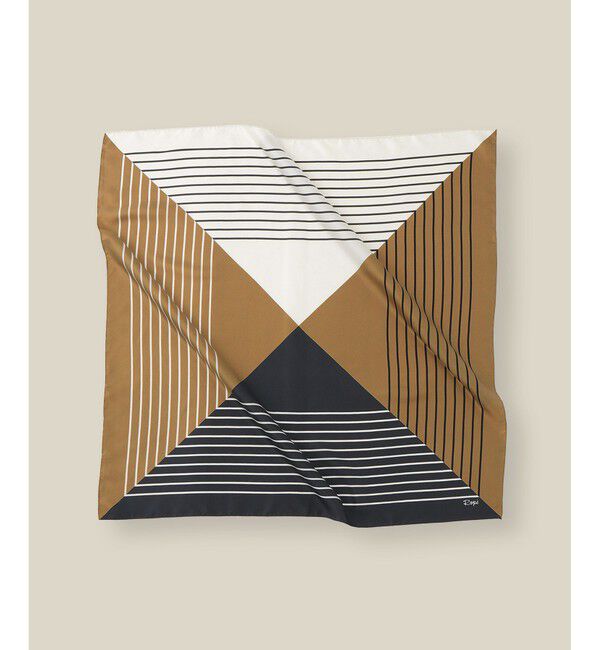 ROPE「ストライプパターンシルクスカーフ」|バンダナ・スカーフ|