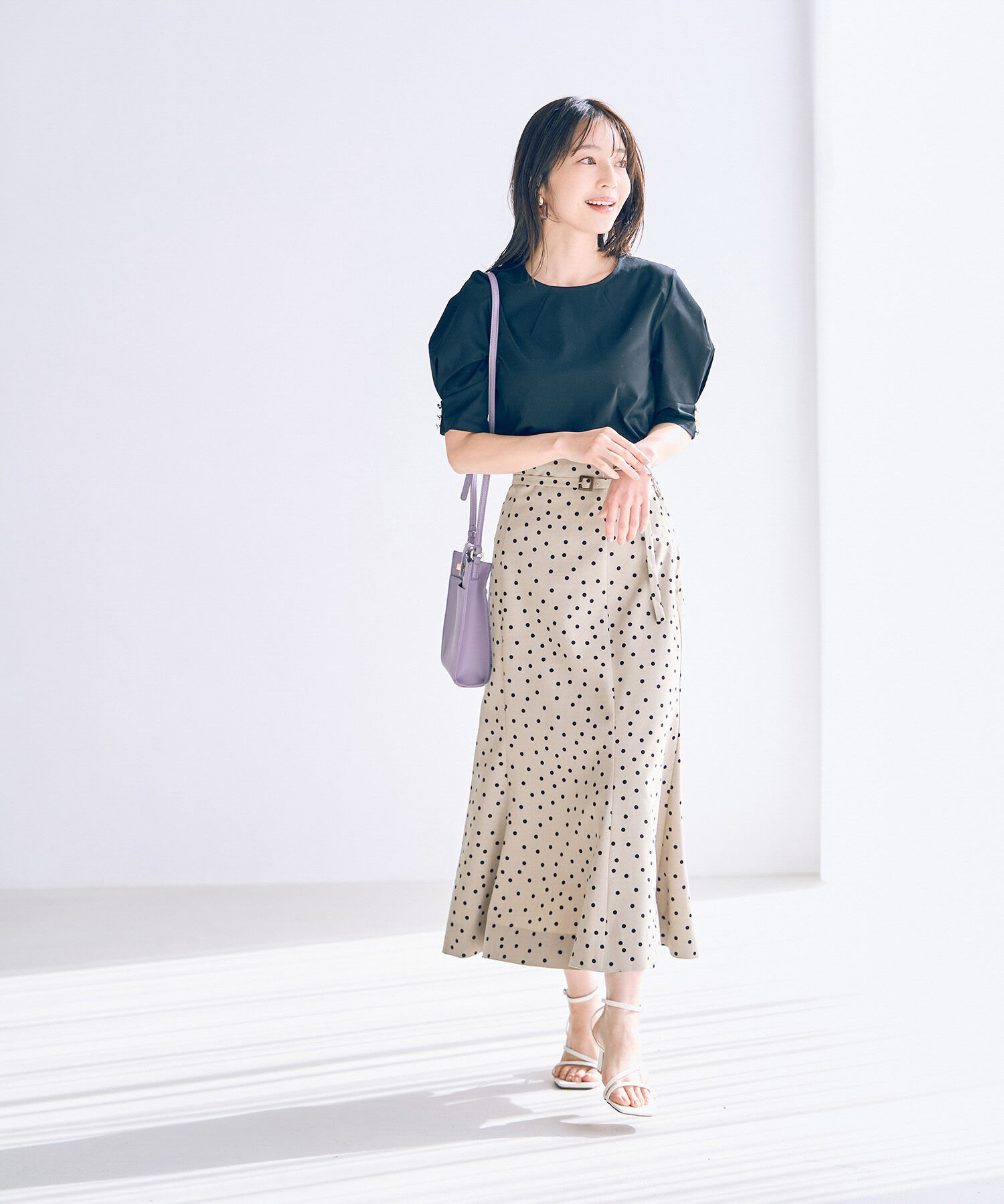 VIS「【新色】【接触冷感・洗える】美easy細ベルトマーメイドスカート」|スカート|