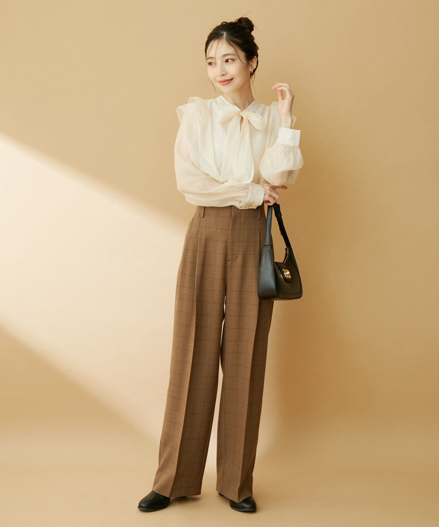 VIS「【セットアップ対応】ウールライクメランジワイドパンツ【アンチピリング・洗える】」|スラックス|