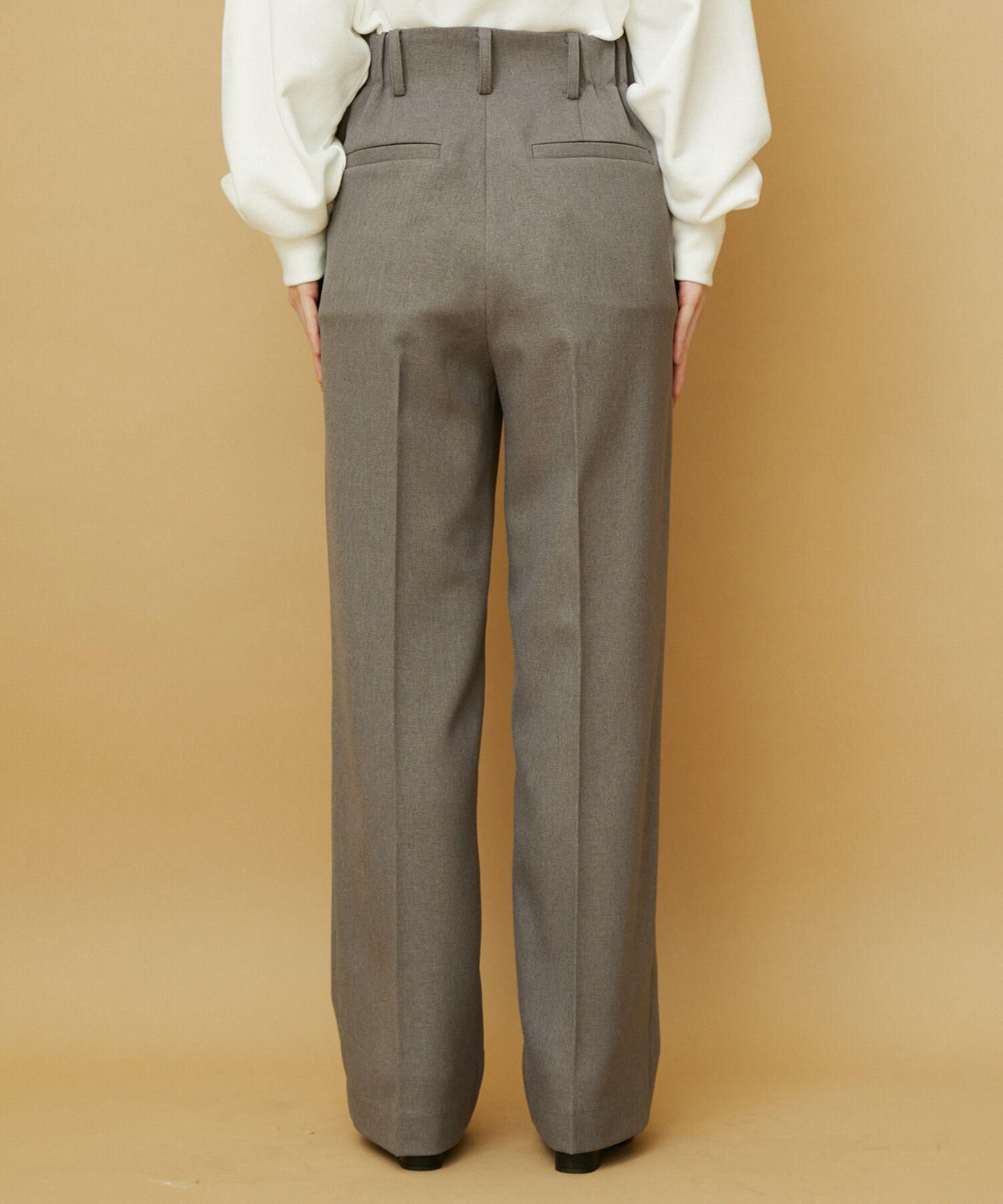 VIS「【セットアップ対応】ウールライクメランジワイドパンツ【アンチピリング・洗える】」|スラックス|