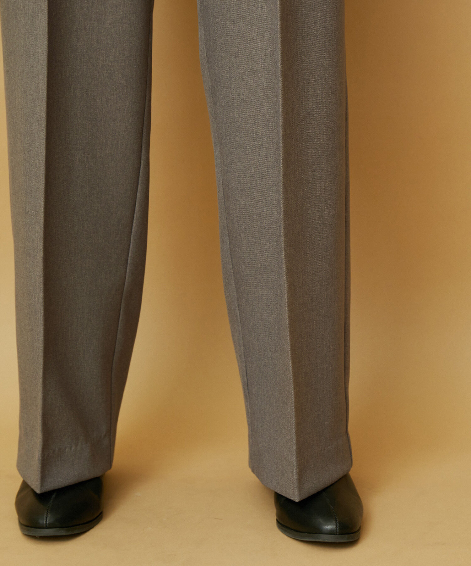 VIS「【セットアップ対応】ウールライクメランジワイドパンツ【アンチピリング・洗える】」|スラックス|