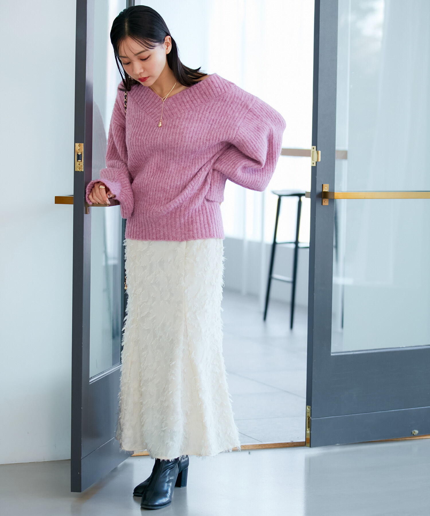 VIS「【洗える】フリンジマーメイドスカート」|スカート|