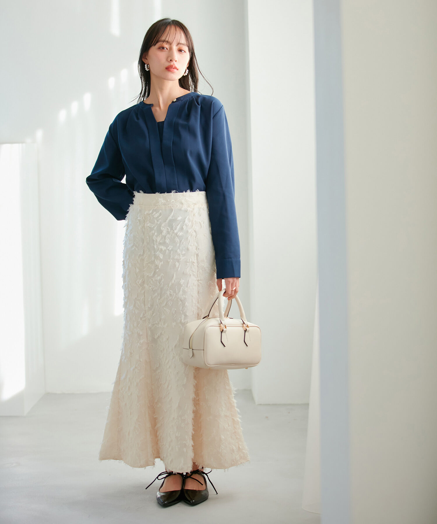 VIS「【洗える】フリンジマーメイドスカート」|スカート|