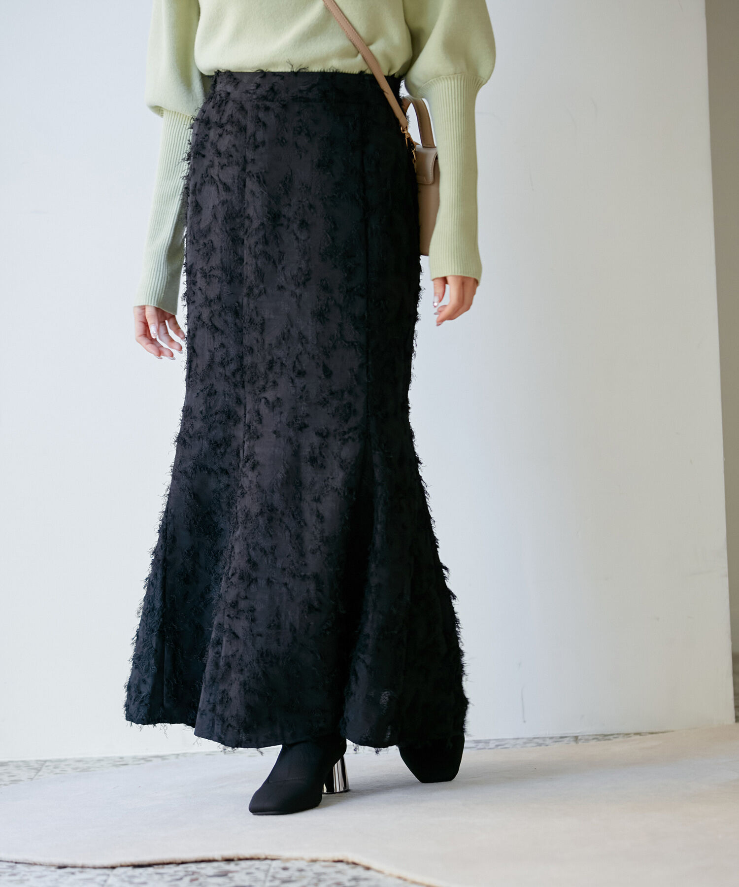 VIS「【洗える】フリンジマーメイドスカート」|スカート|