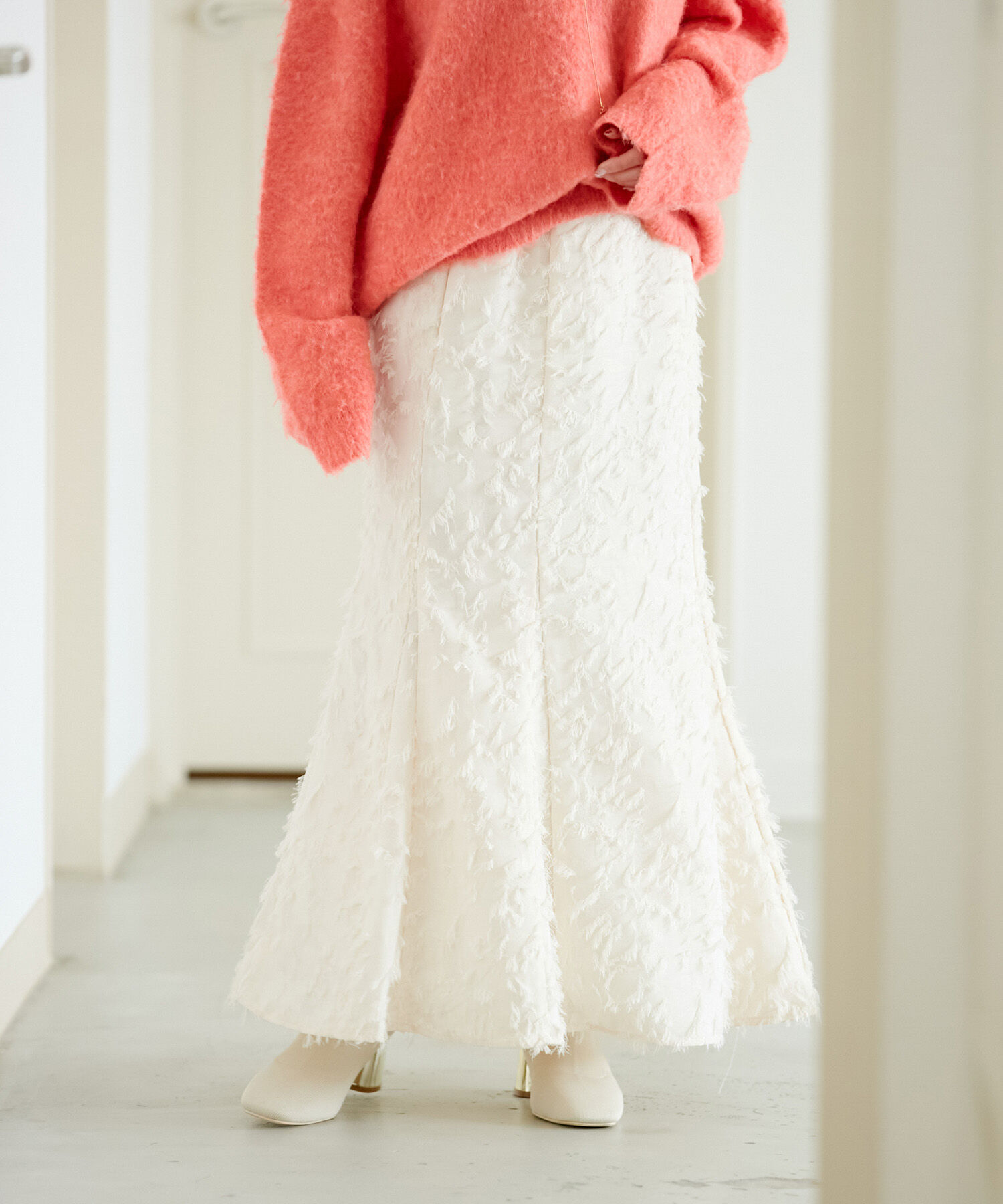 VIS「【洗える】フリンジマーメイドスカート」|スカート|