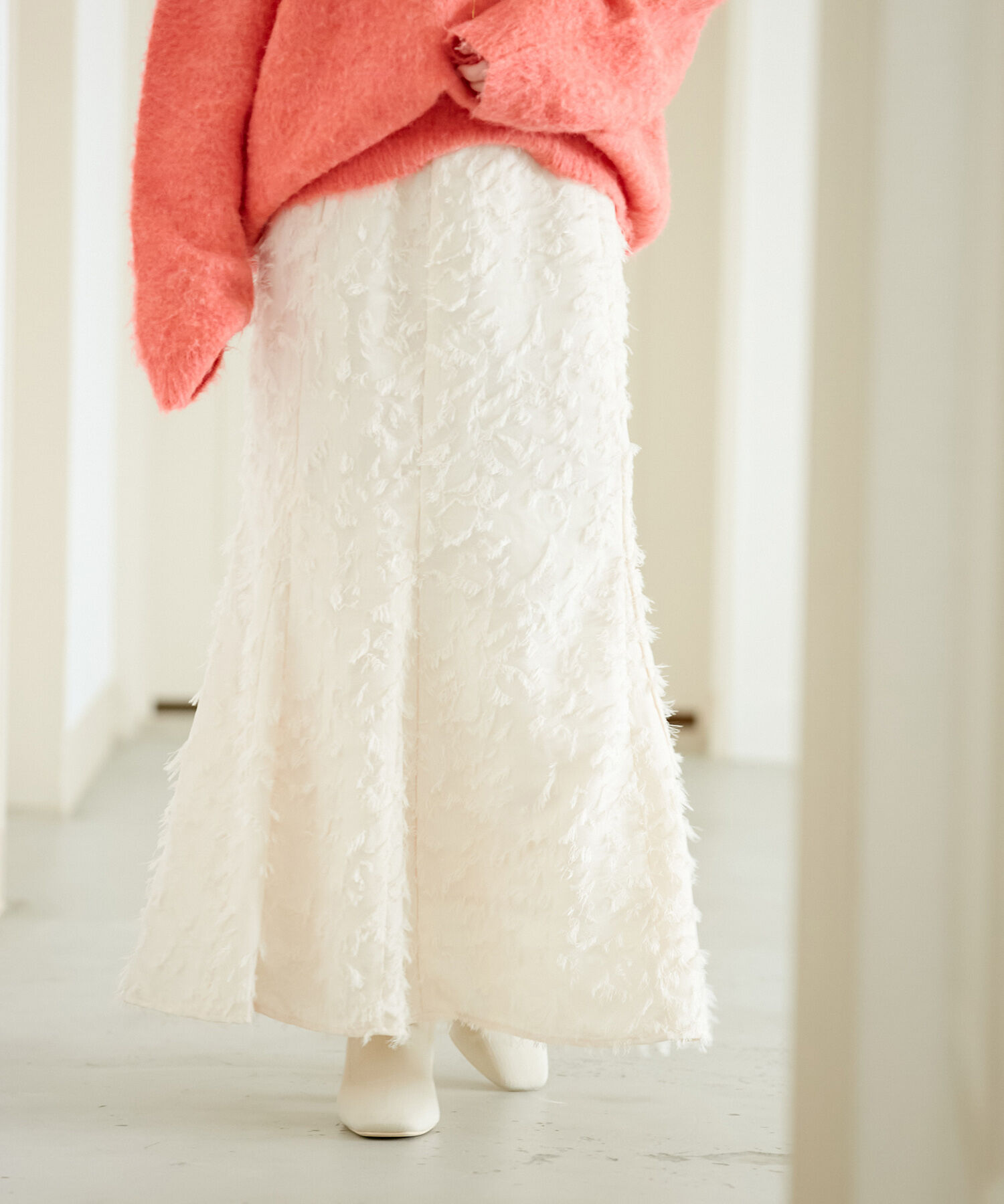 VIS「【洗える】フリンジマーメイドスカート」|スカート|