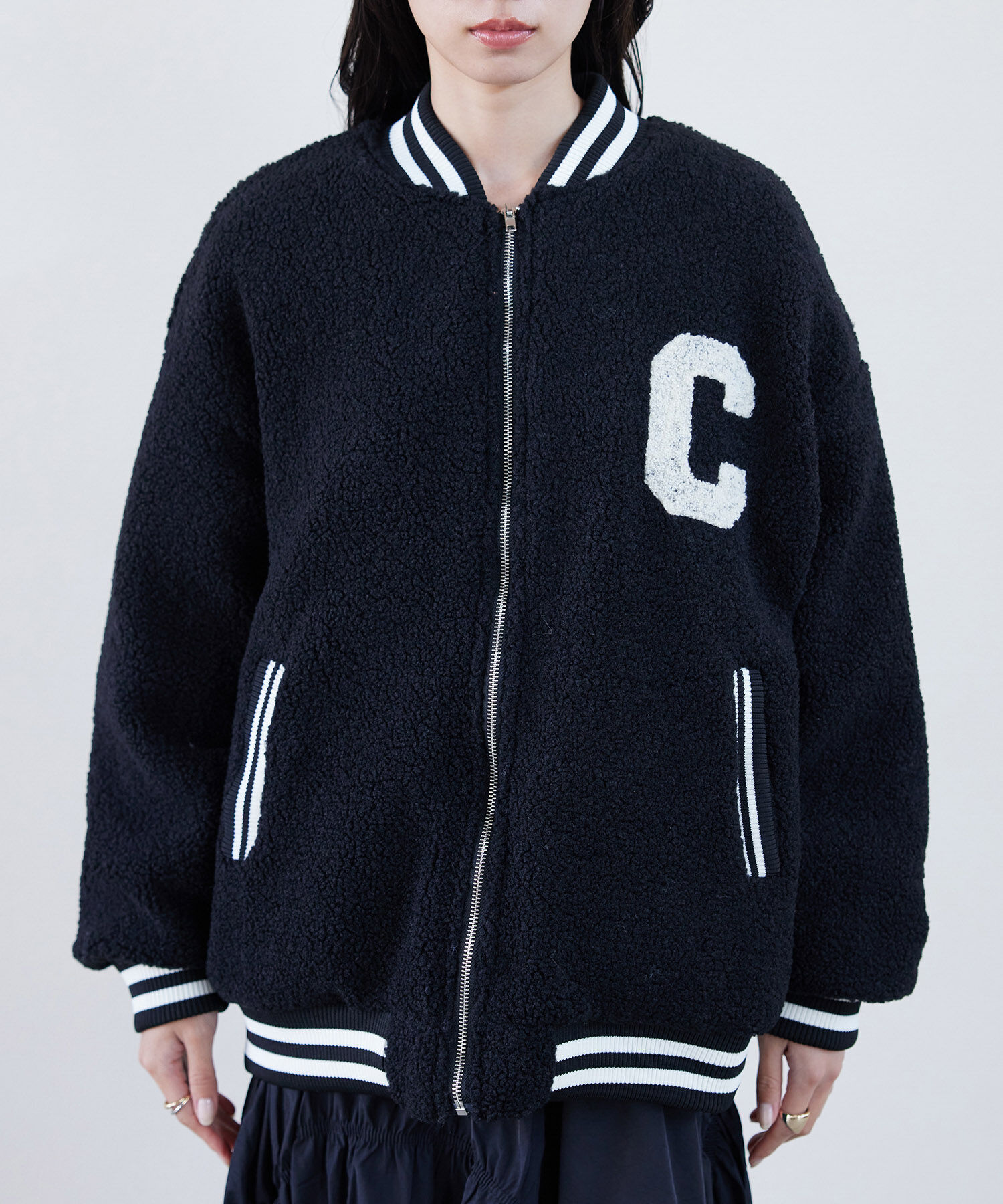 VIS「ボアスタジアムジャンパー【WEB・アウトレット限定】」|ブルゾン・スタジャン|