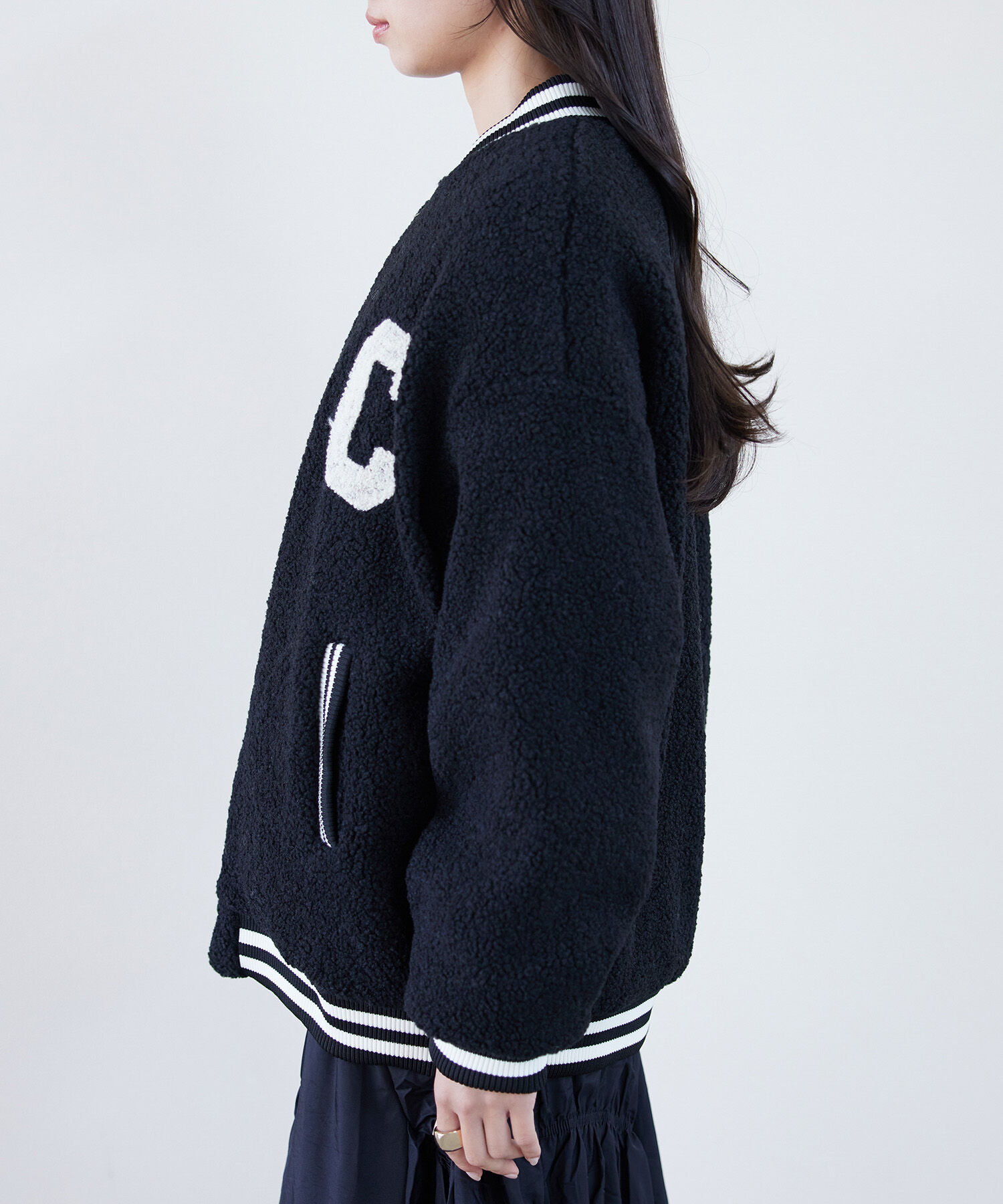 VIS「ボアスタジアムジャンパー【WEB・アウトレット限定】」|ブルゾン・スタジャン|