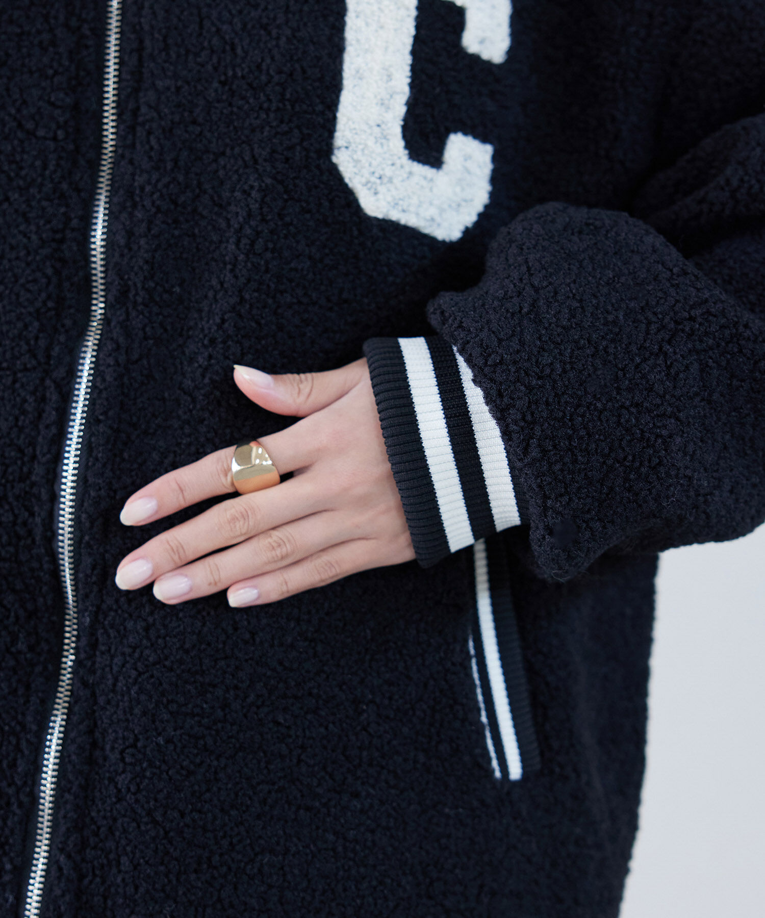 VIS「ボアスタジアムジャンパー【WEB・アウトレット限定】」|ブルゾン・スタジャン|