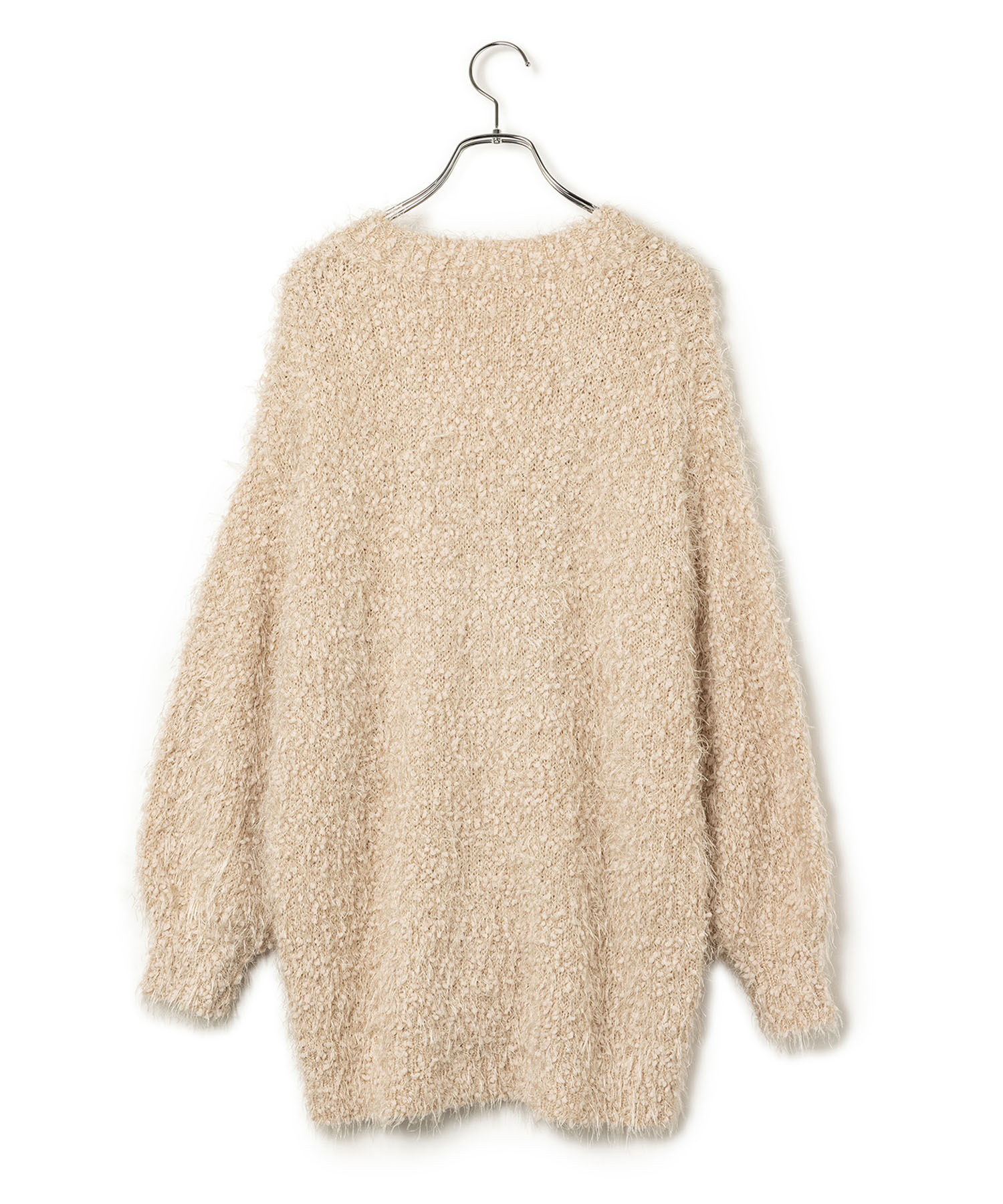 VIS「【選べる着丈】ポコポコヤーンVネックカーディガン」|カーディガン|