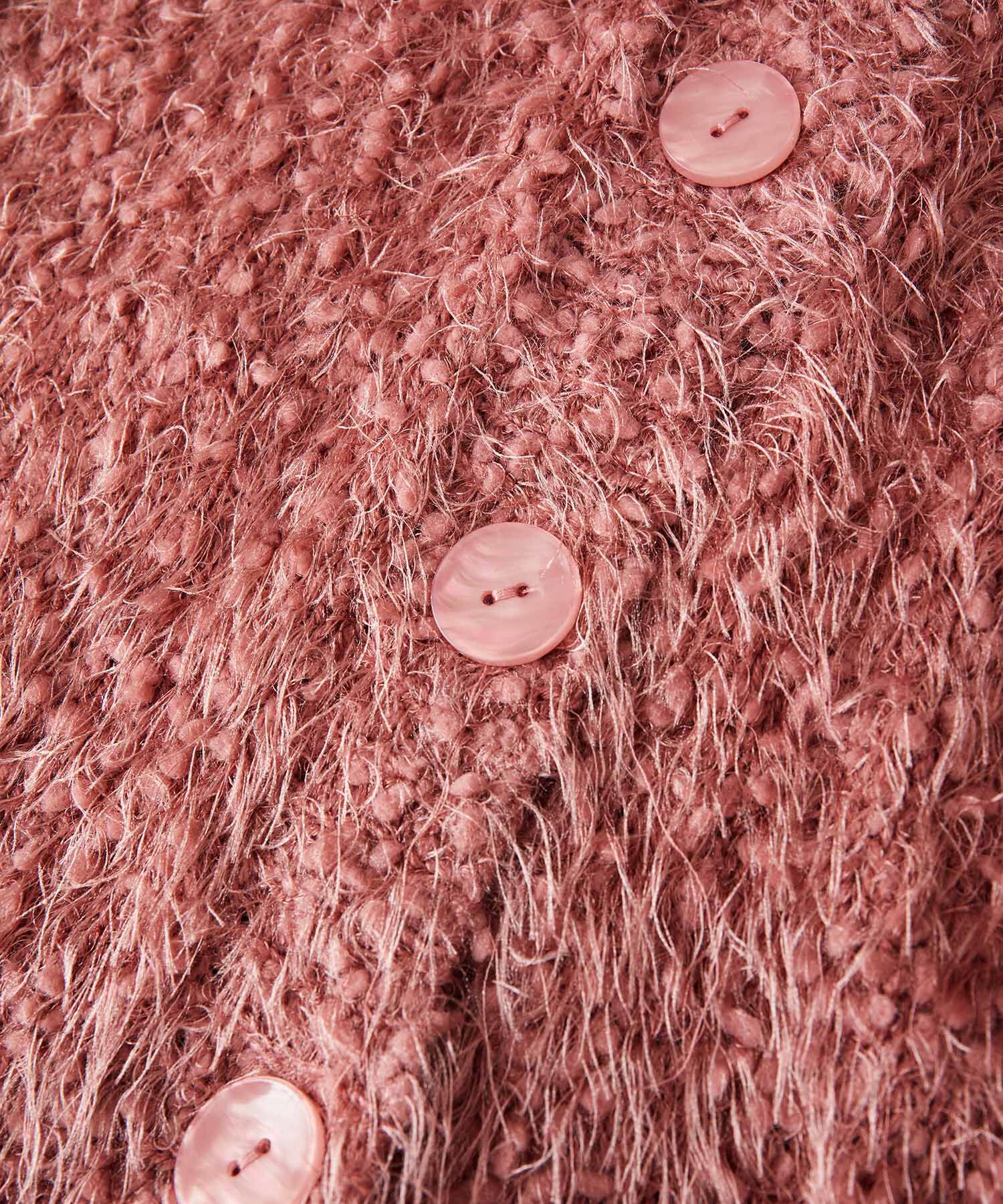 VIS「【選べる着丈】ポコポコヤーンVネックカーディガン」|カーディガン|