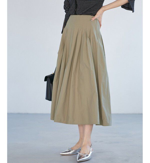 VIS「【洗える】タックプリーツフレアスカート」|スカート|