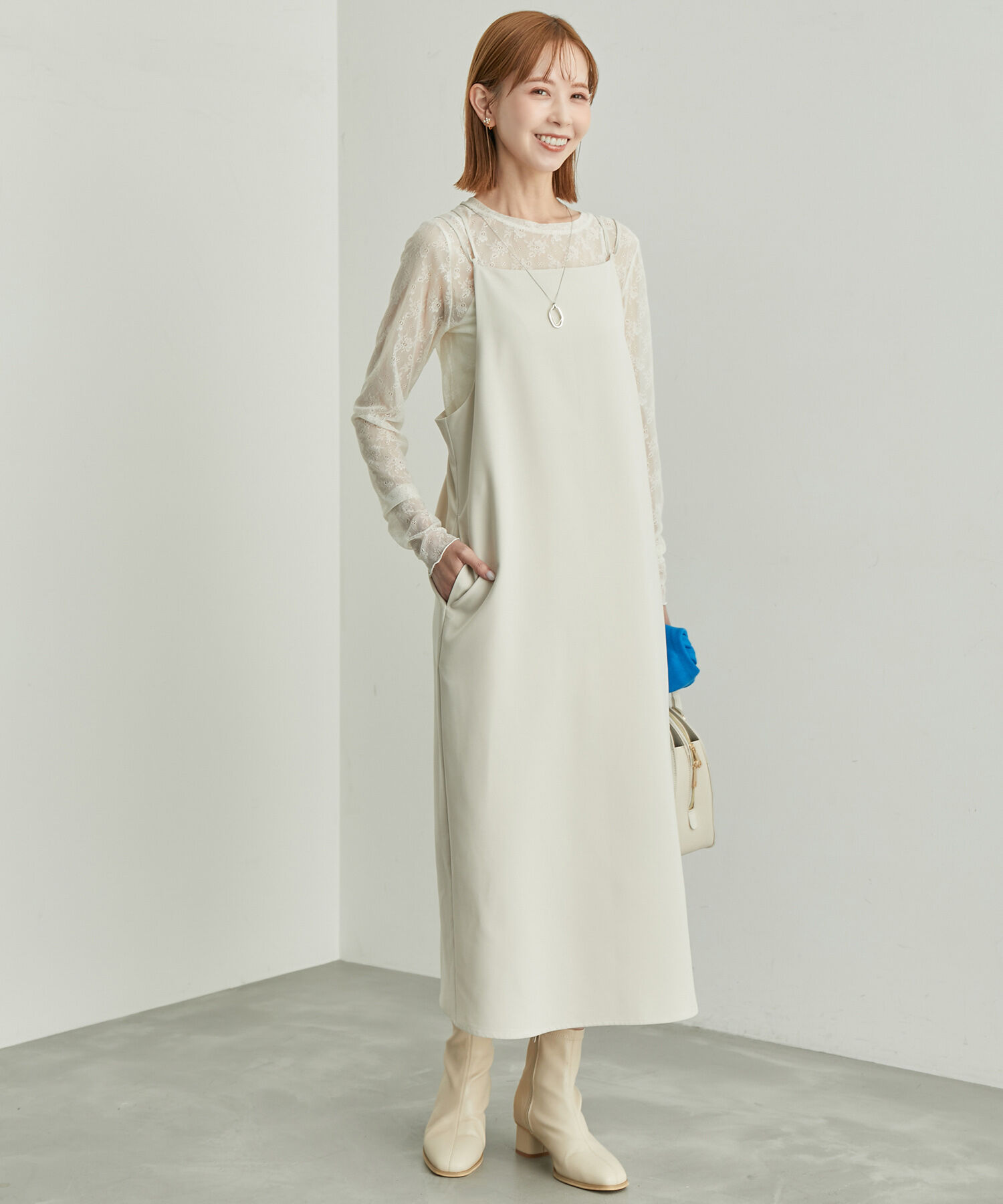 Rope&rsquo;Picnic「バッククロスキャミワンピース」|ワンピース|