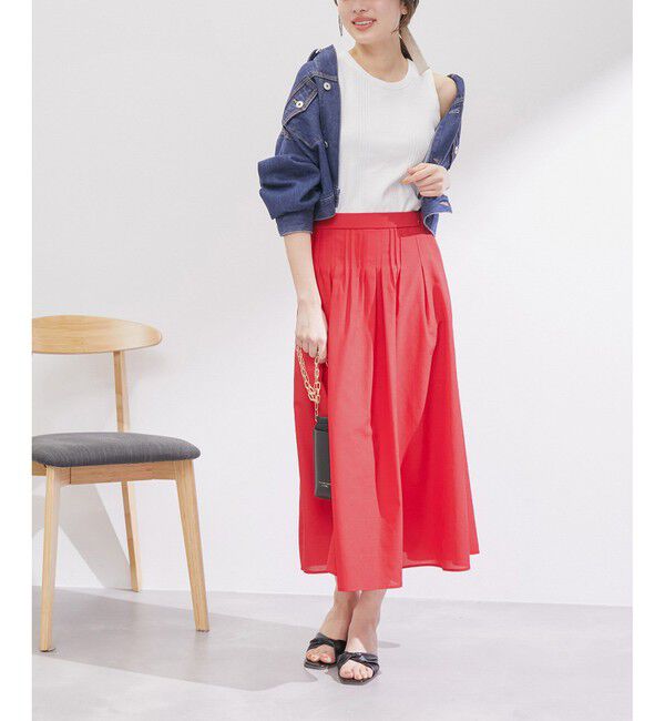 Rope&rsquo;Picnic「ランダムタックスカート」|スカート|