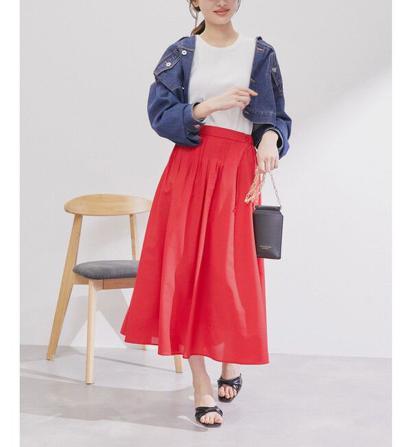 Rope&rsquo;Picnic「ランダムタックスカート」|スカート|