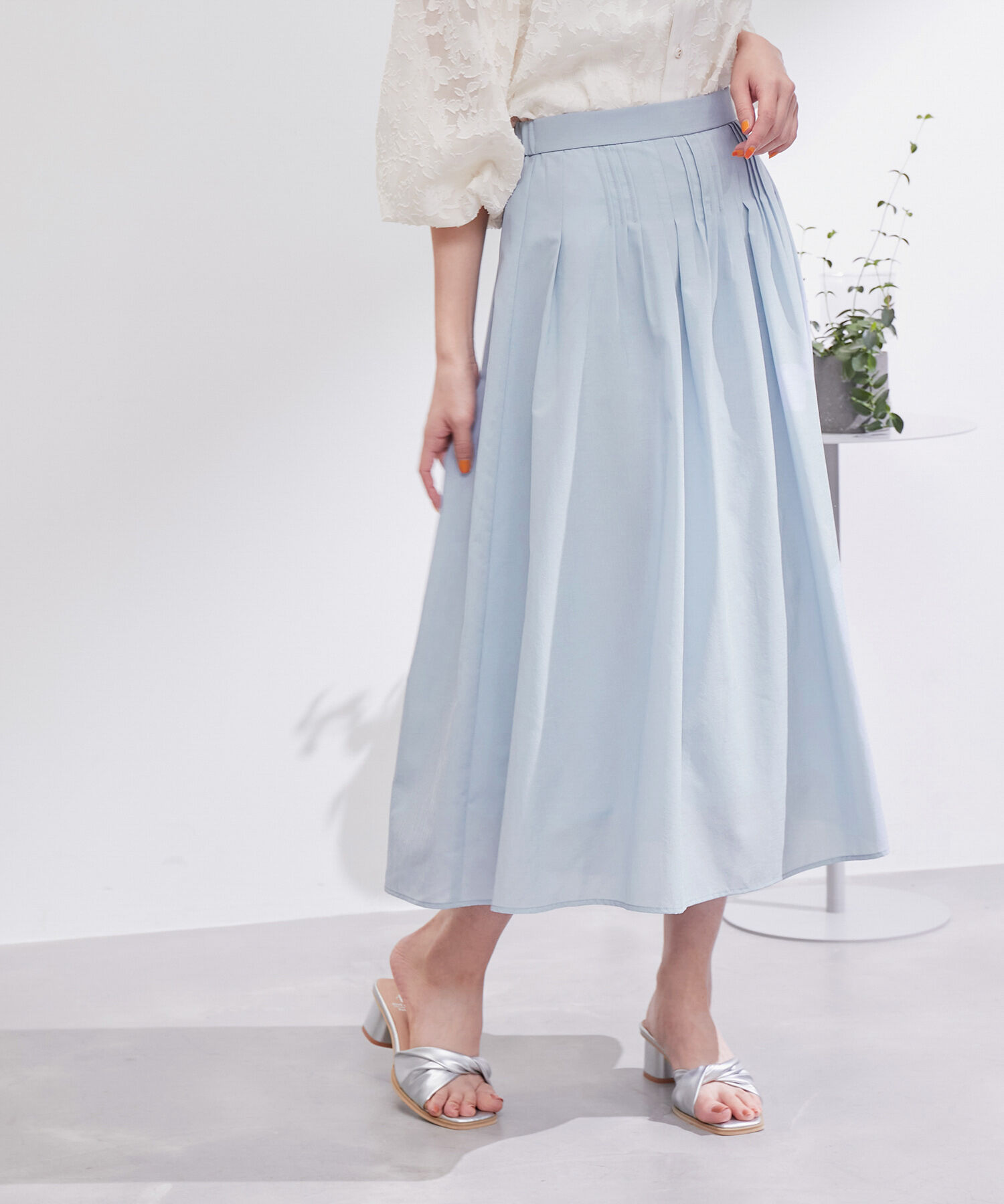 Rope&rsquo;Picnic「ランダムタックスカート」|スカート|