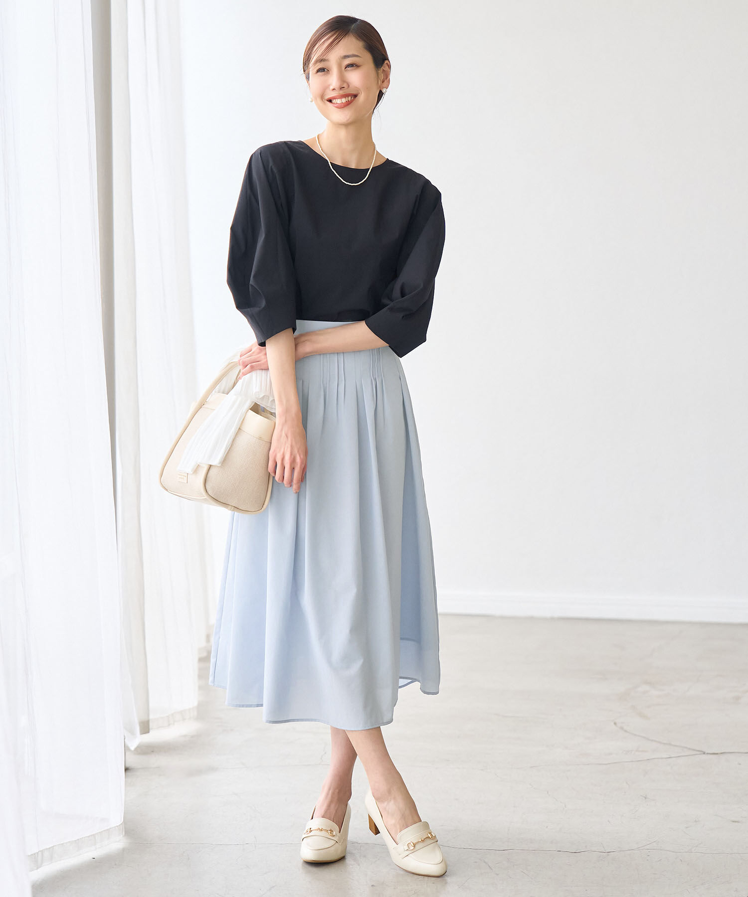 Rope&rsquo;Picnic「ランダムタックスカート」|スカート|