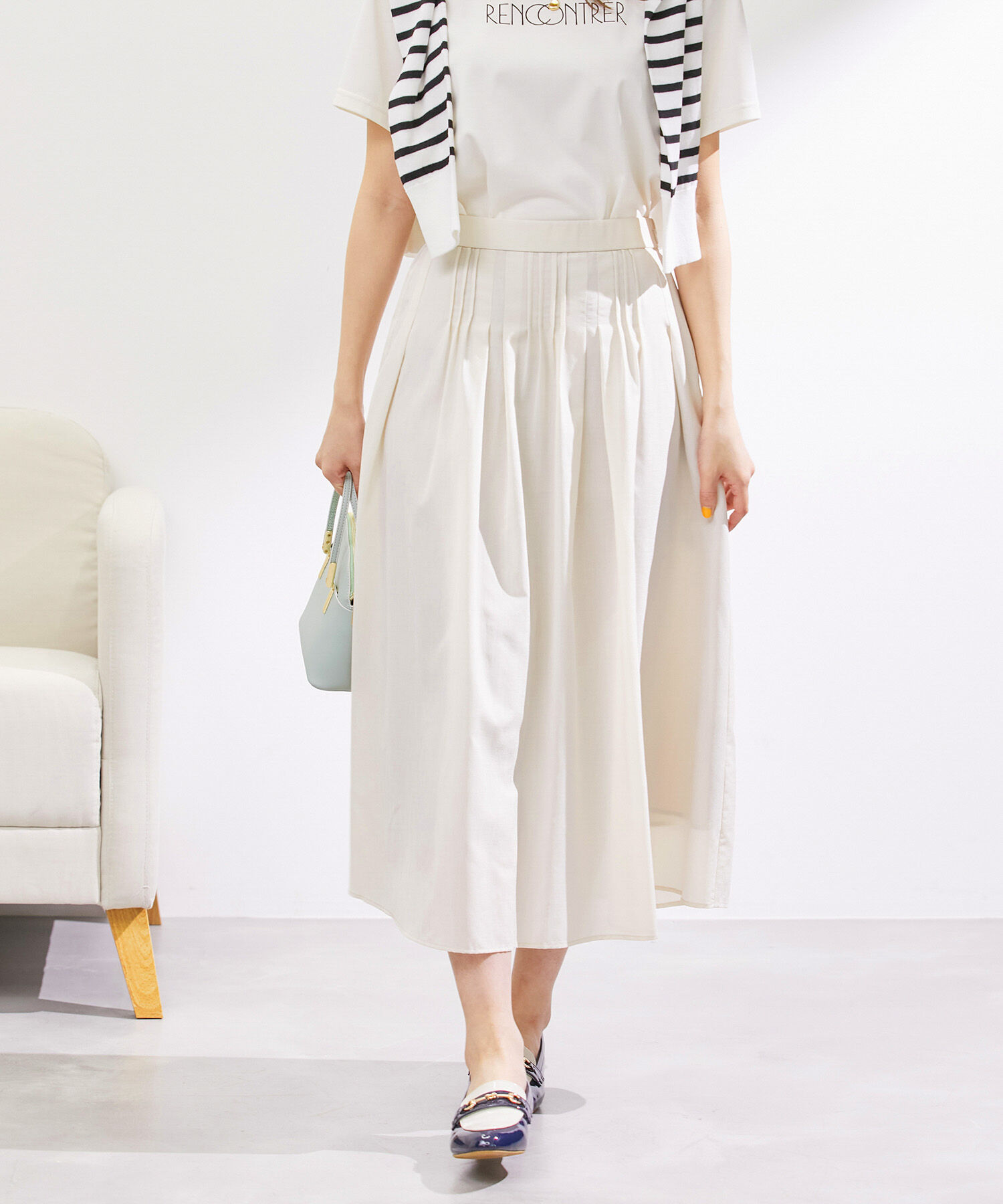 Rope&rsquo;Picnic「ランダムタックスカート」|スカート|