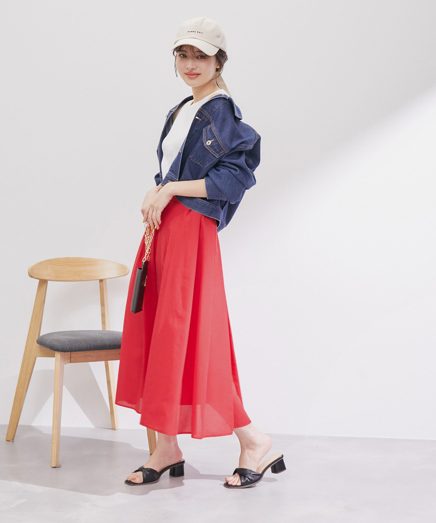 Rope&rsquo;Picnic「ランダムタックスカート」|スカート|