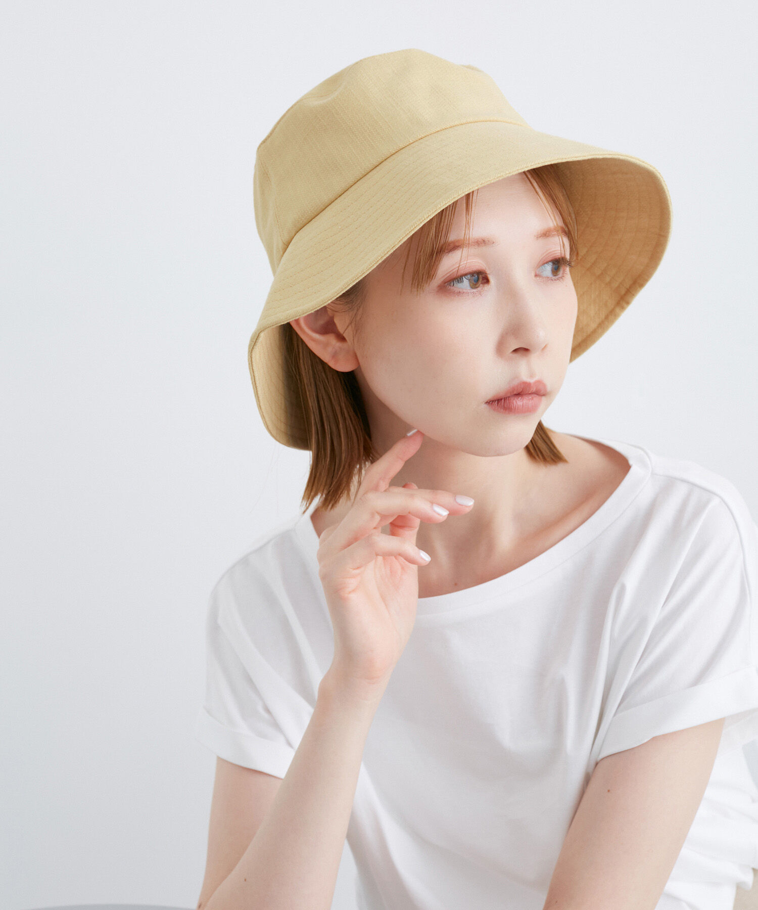 ROPE PICNIC PASSAGE「遮光つば広バケットハット」|ハット|クリーム(83)