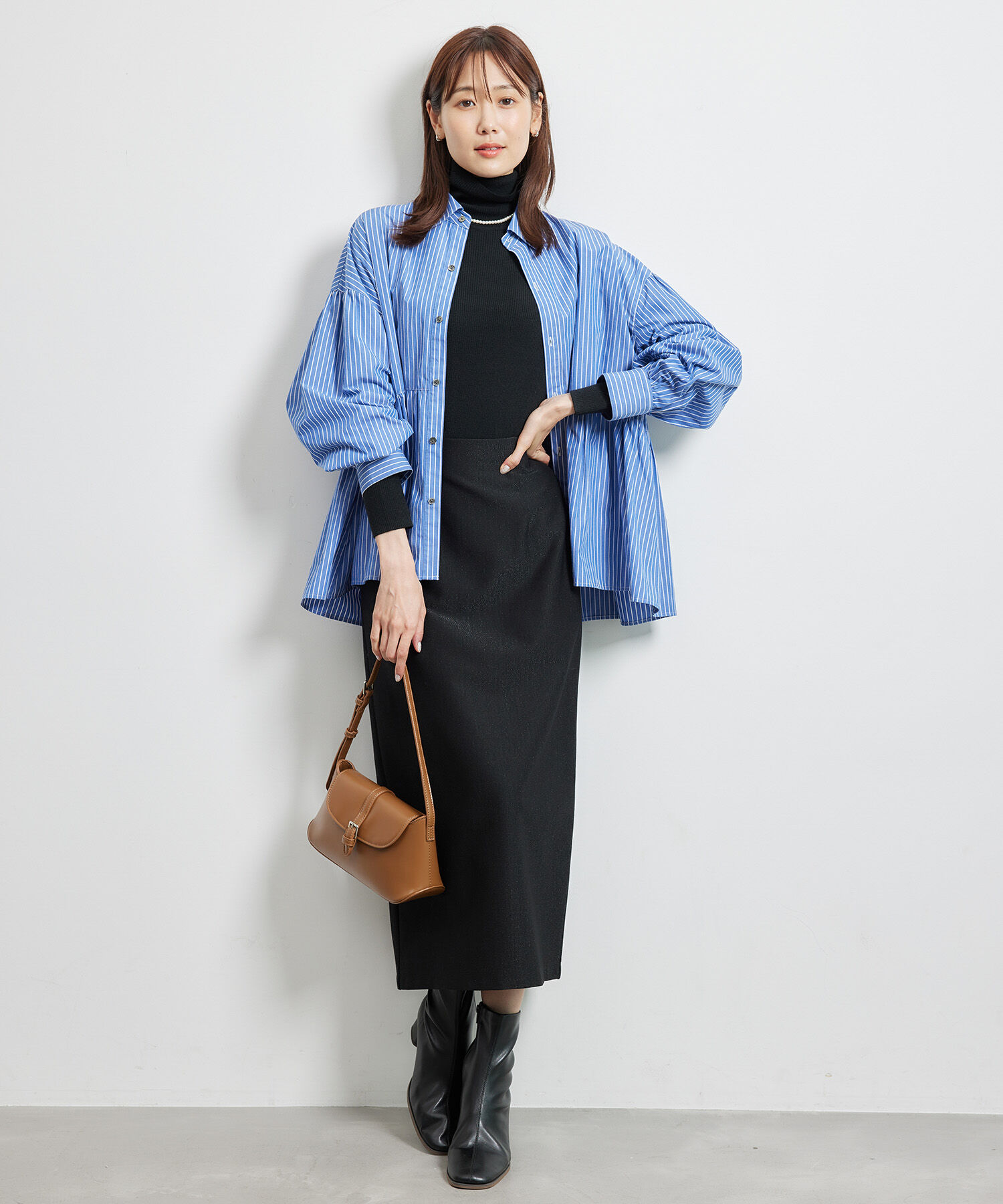 Rope&rsquo;Picnic「リブタートルネックニットプルオーバー/アンチピリング・帯電防止」|ニット・セーター|