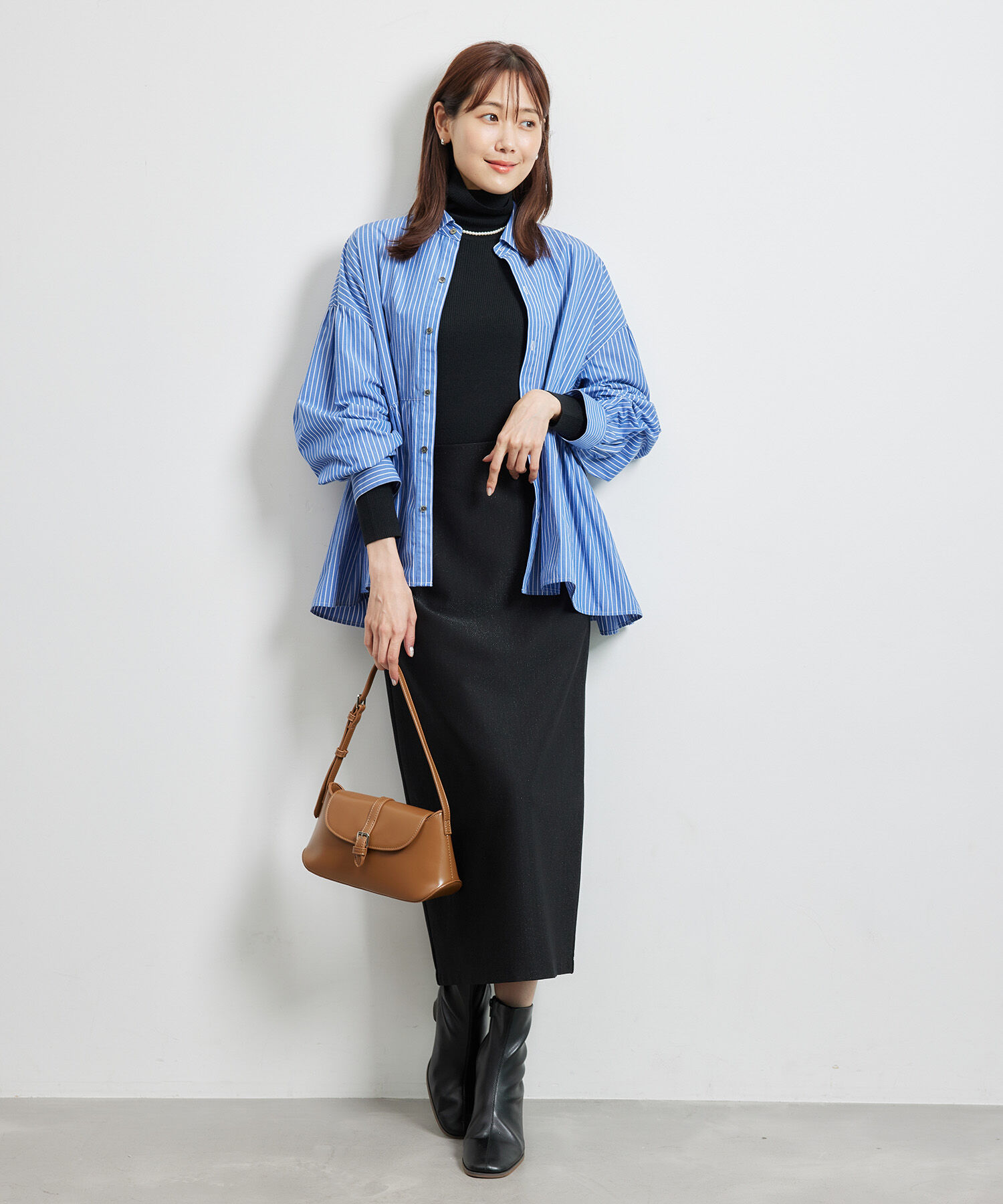 Rope&rsquo;Picnic「リブタートルネックニットプルオーバー/アンチピリング・帯電防止」|ニット・セーター|