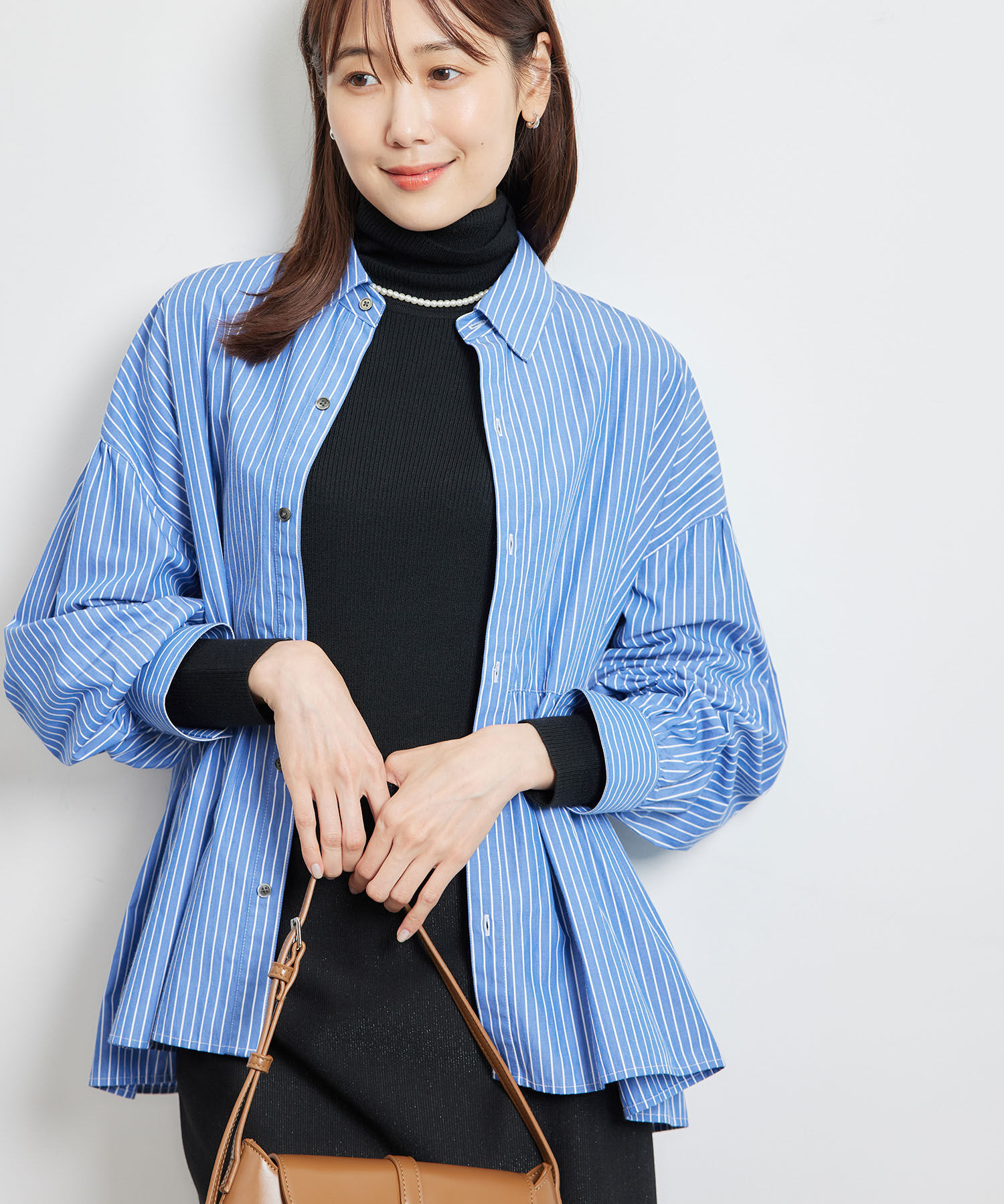 Rope&rsquo;Picnic「リブタートルネックニットプルオーバー/アンチピリング・帯電防止」|ニット・セーター|