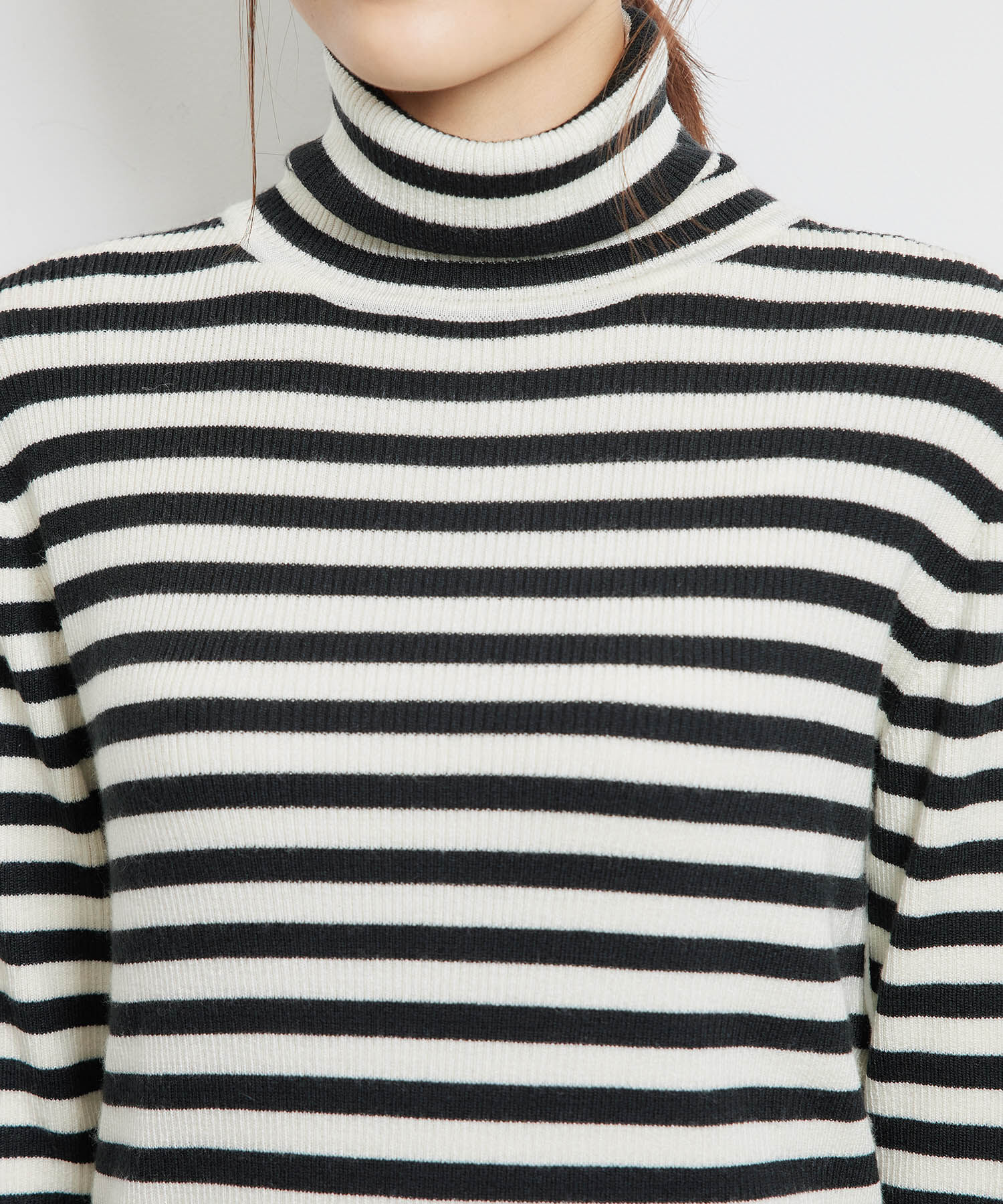 Rope&rsquo;Picnic「リブタートルネックニットプルオーバー/アンチピリング・帯電防止」|ニット・セーター|