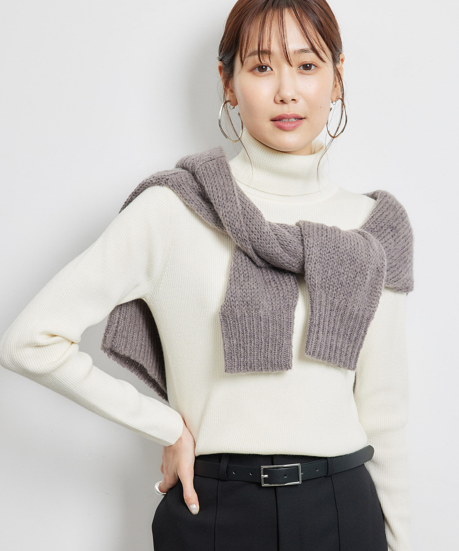 Rope&rsquo;Picnic「リブタートルネックニットプルオーバー/アンチピリング・帯電防止」|ニット・セーター|キナリ(16)