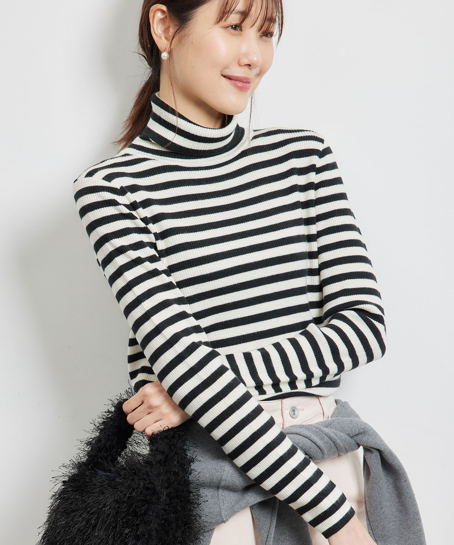 Rope&rsquo;Picnic「リブタートルネックニットプルオーバー/アンチピリング・帯電防止」|ニット・セーター|キナリ系(17)