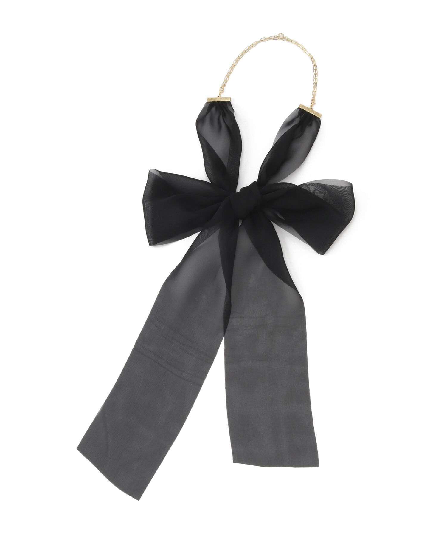 ROPE PICNIC PASSAGE「オーガンジーチュールリボンネックレス」|ネックレス|