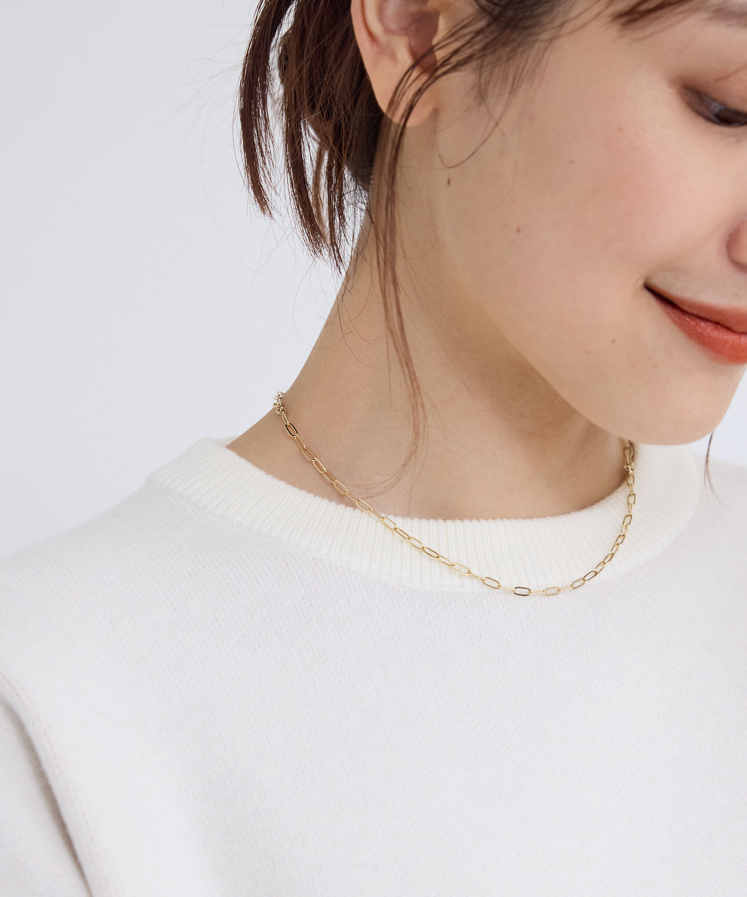 ROPE PICNIC PASSAGE「オーガンジーチュールリボンネックレス」|ネックレス|