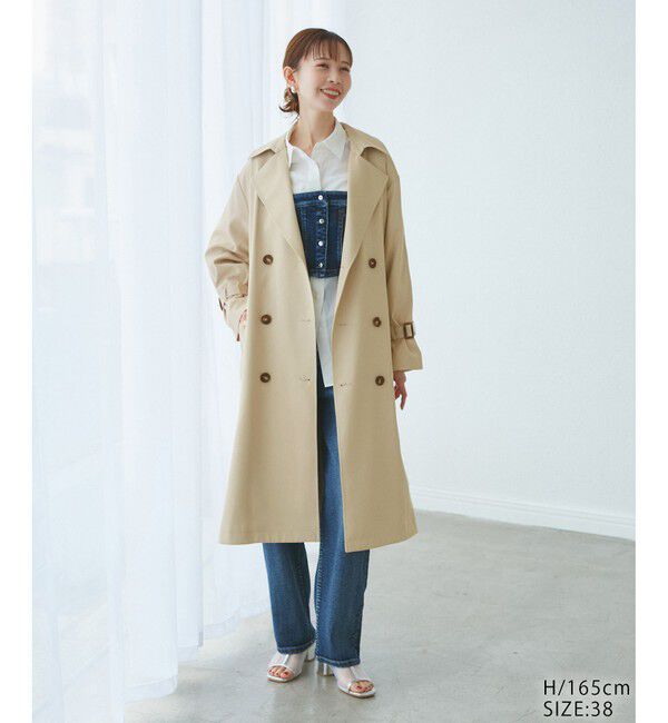 Rope&rsquo;Picnic「【低身長・小柄さん向け/撥水加工・花粉ガード】トレンチコート」|トレンチコート|