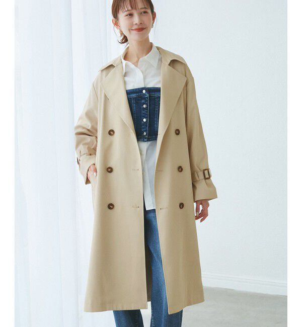 Rope&rsquo;Picnic「【低身長・小柄さん向け/撥水加工・花粉ガード】トレンチコート」|トレンチコート|