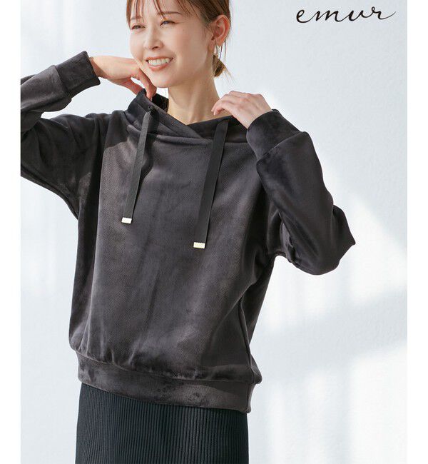 Rope&rsquo;Picnic「【emur/エミュール】リブベロアプルオーバー」|Tシャツ・カットソー|スミクロ(05)