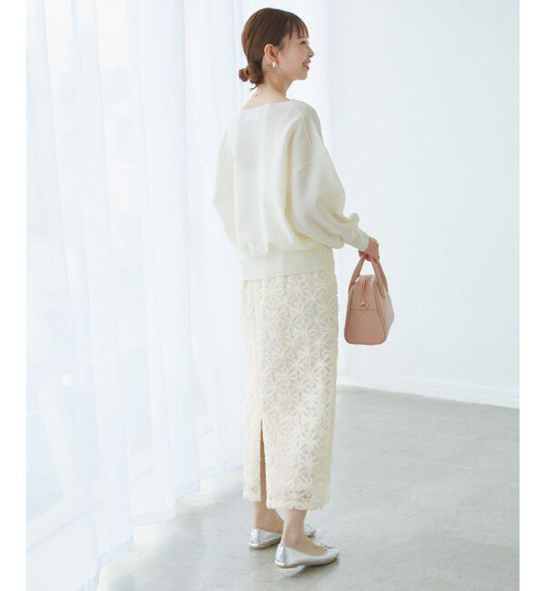 Rope&rsquo;Picnic「フラワーチュールレースアイラインスカート」|スカート|