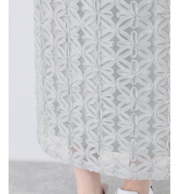 Rope&rsquo;Picnic「フラワーチュールレースアイラインスカート」|スカート|