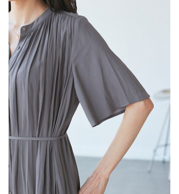 Rope&rsquo;Picnic「着丈選べる/接触冷感・UVカット/割繊ハーフスリーブワンピース」|ワンピース|