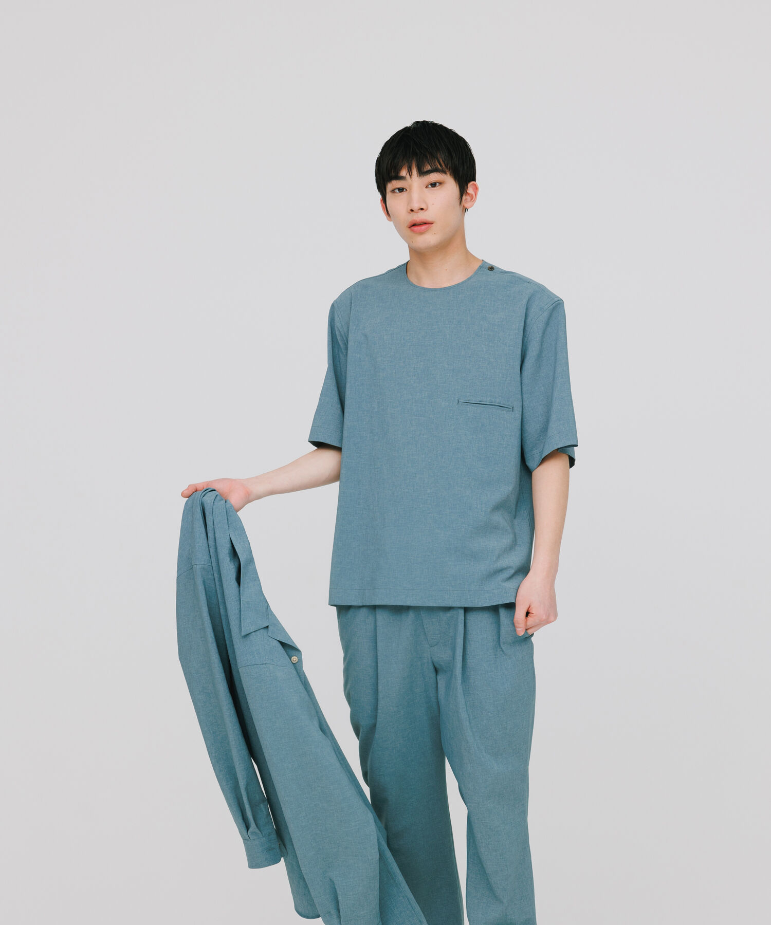 ADAM ET ROPE'「【2点セット】Tシャツ セットアップ /速乾 / 冷感 / イージーケア / ユニセックス」|スーツ|