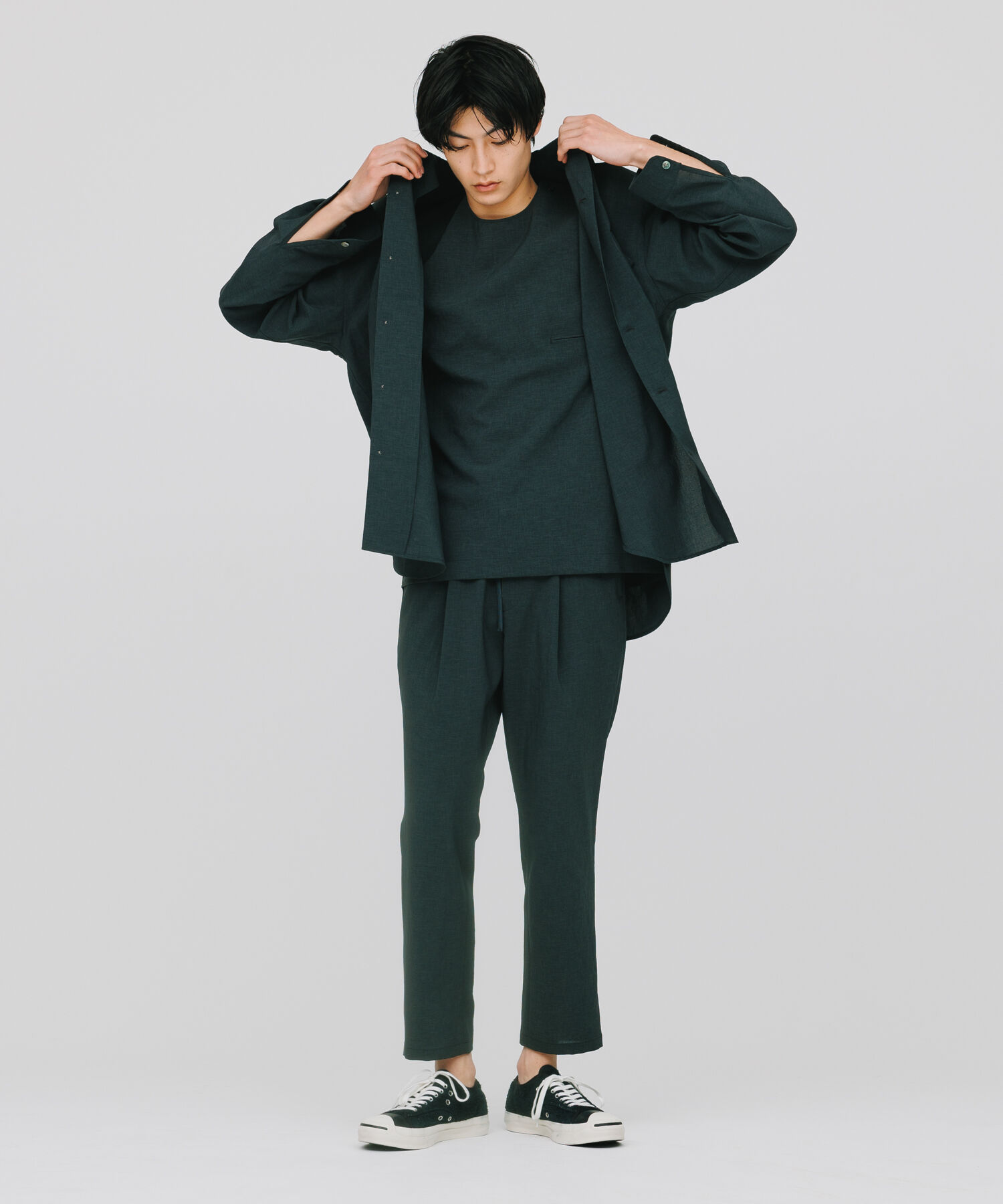 ADAM ET ROPE'「【2点セット】Tシャツ セットアップ /速乾 / 冷感 / イージーケア / ユニセックス」|スーツ|