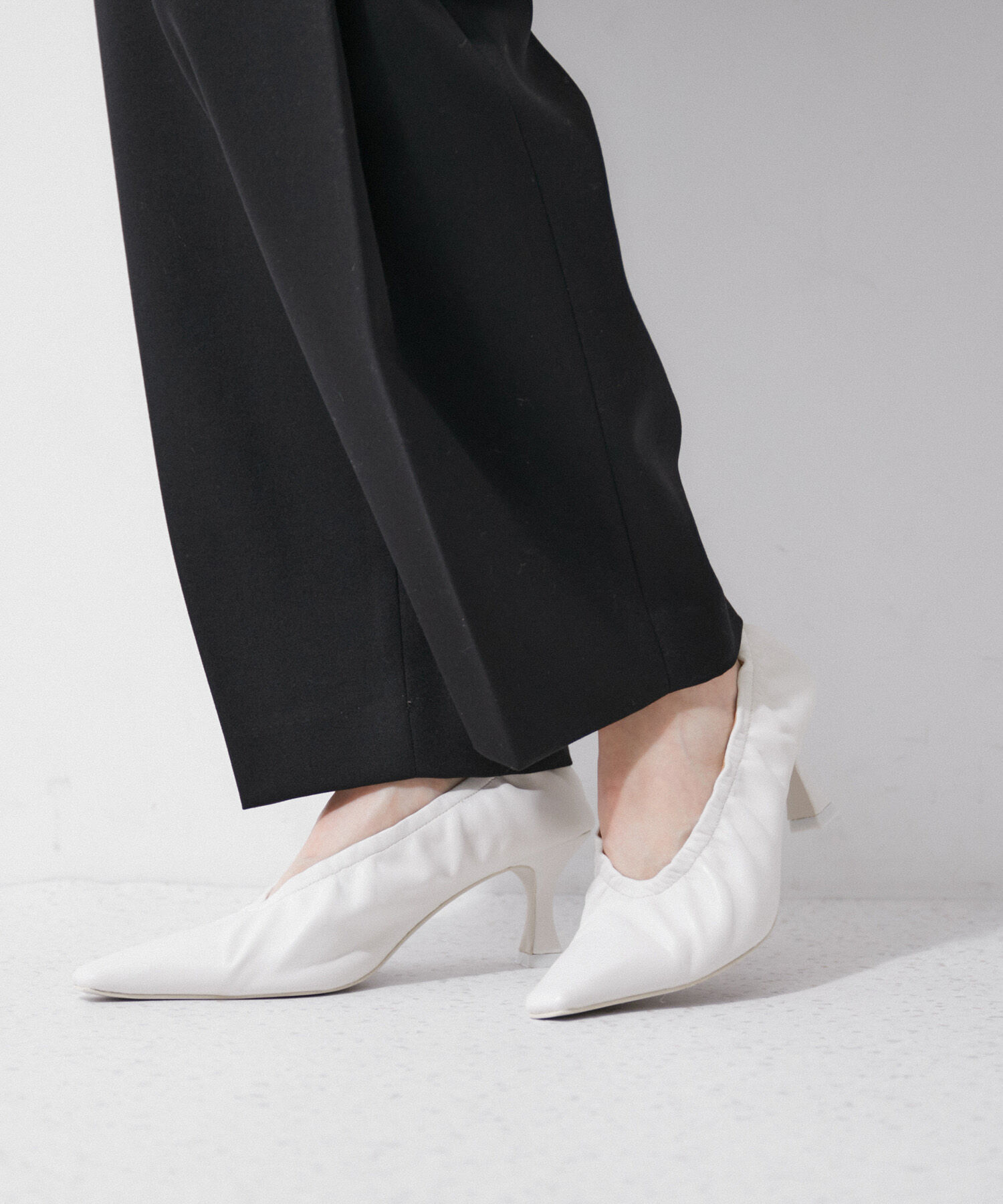 ADAM ET ROPE'「ギャザーパンプス」|パンプス|