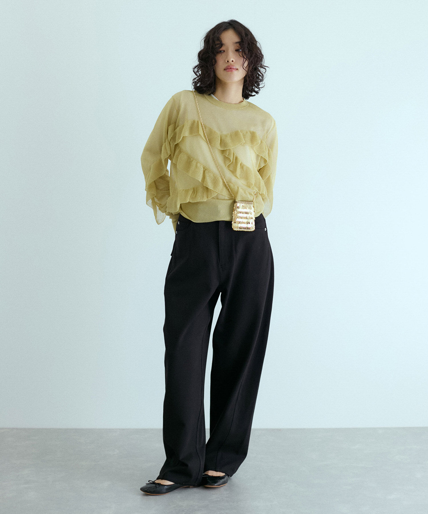 ADAM ET ROPE'「スパンコールアクセサリーポシェット」|ショルダー・メッセンジャー|